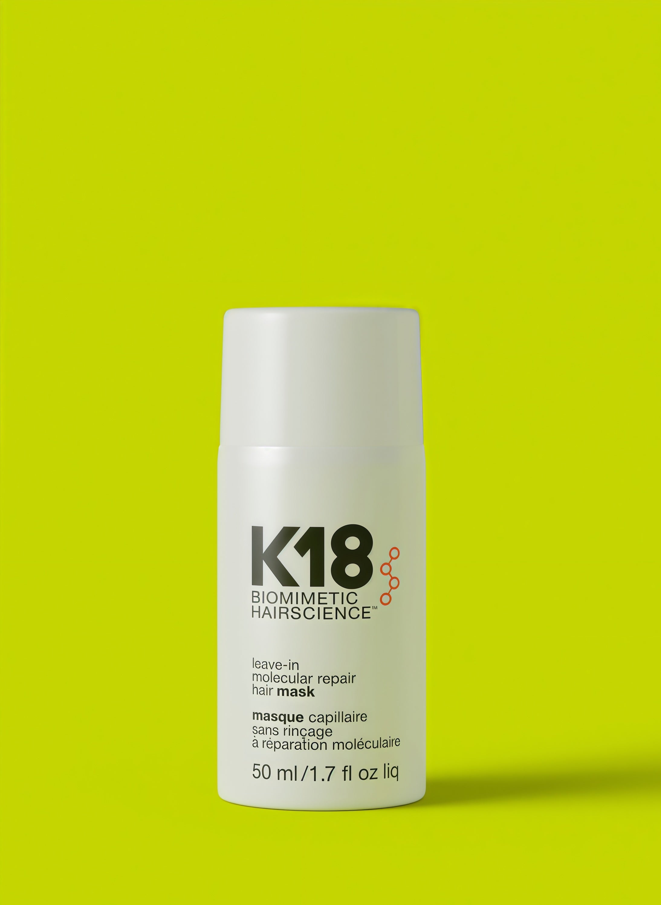 K18 Leave-In Molecular Repair Hair Mask, Patented, Lasting Repair For Dry, Frizzy, Damaged Hair, Reverse Damage In 4 Minutes From Bleach, Color, Chemical Services + Heat Main image