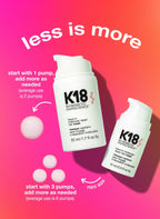 K18 Leave-In Molecular Repair Hair Mask, Patented, Lasting Repair For Dry, Frizzy, Damaged Hair, Reverse Damage In 4 Minutes From Bleach, Color, Chemical Services + Heat