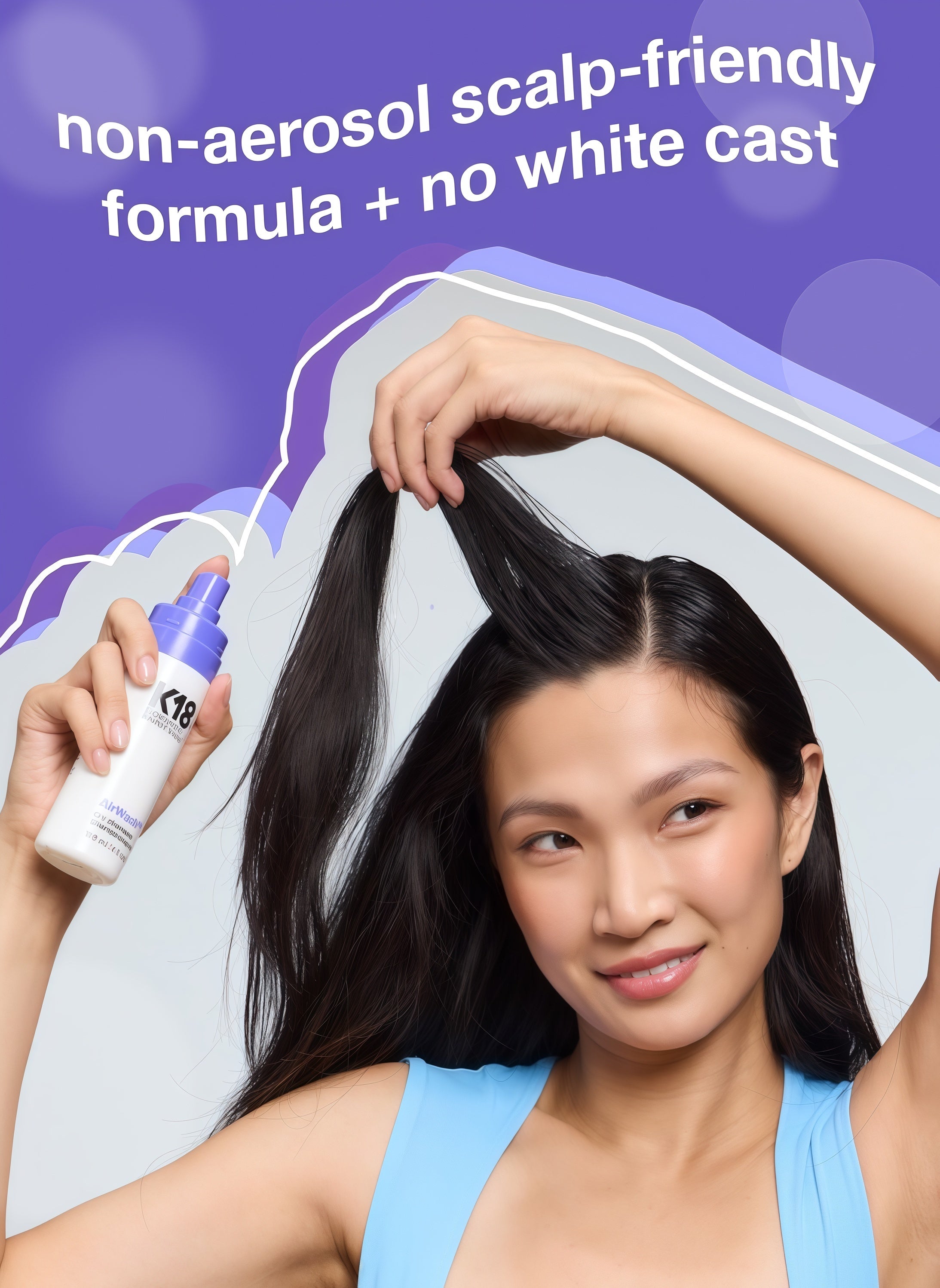 K18 AirWash™ Dry Shampoo, Non-Aerosol, Balances Scalp & Controls Excess Oil Production
