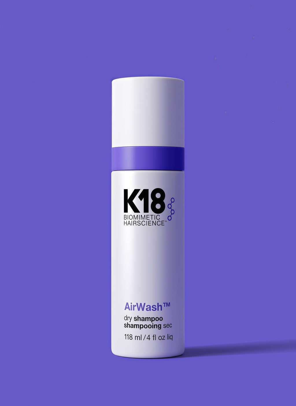 K18 AirWash™ Dry Shampoo, Non-Aerosol, Balances Scalp & Controls Excess Oil Production