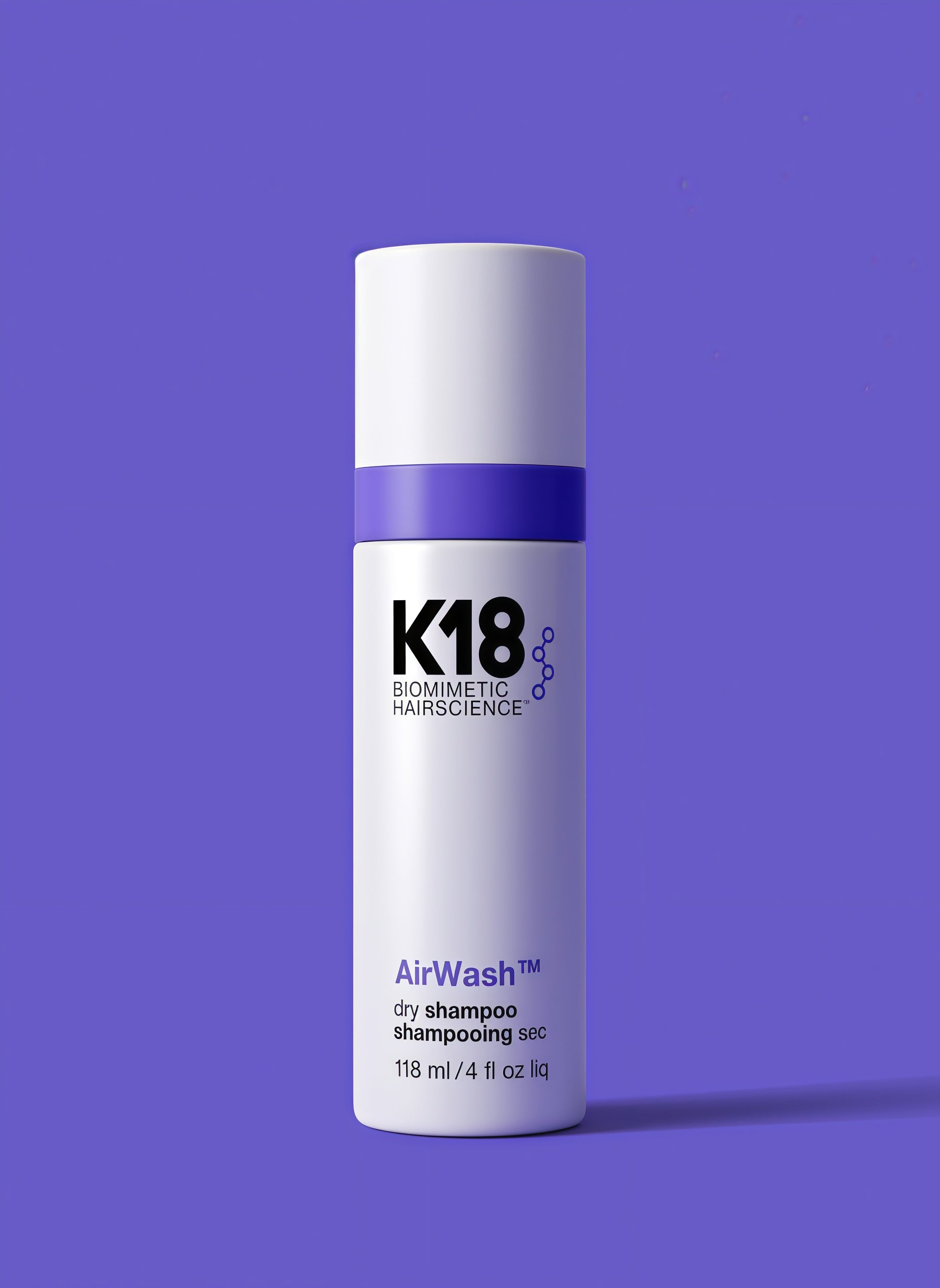 K18 AirWash™ Dry Shampoo, Non-Aerosol, Balances Scalp & Controls Excess Oil Production
