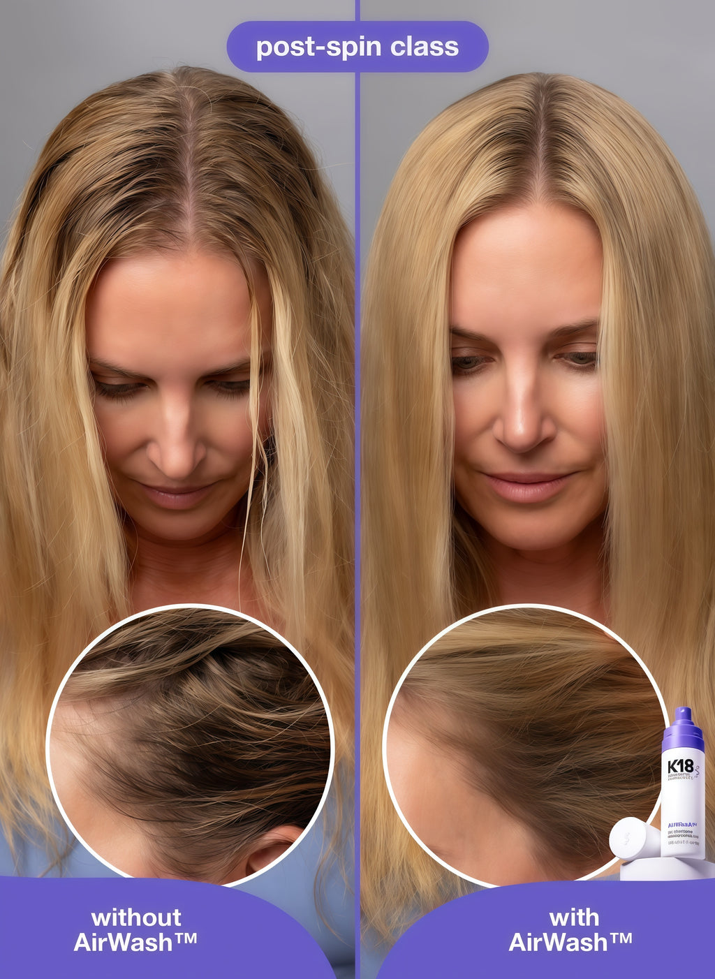 K18 AirWash™ Dry Shampoo, Non-Aerosol, Balances Scalp & Controls Excess Oil Production