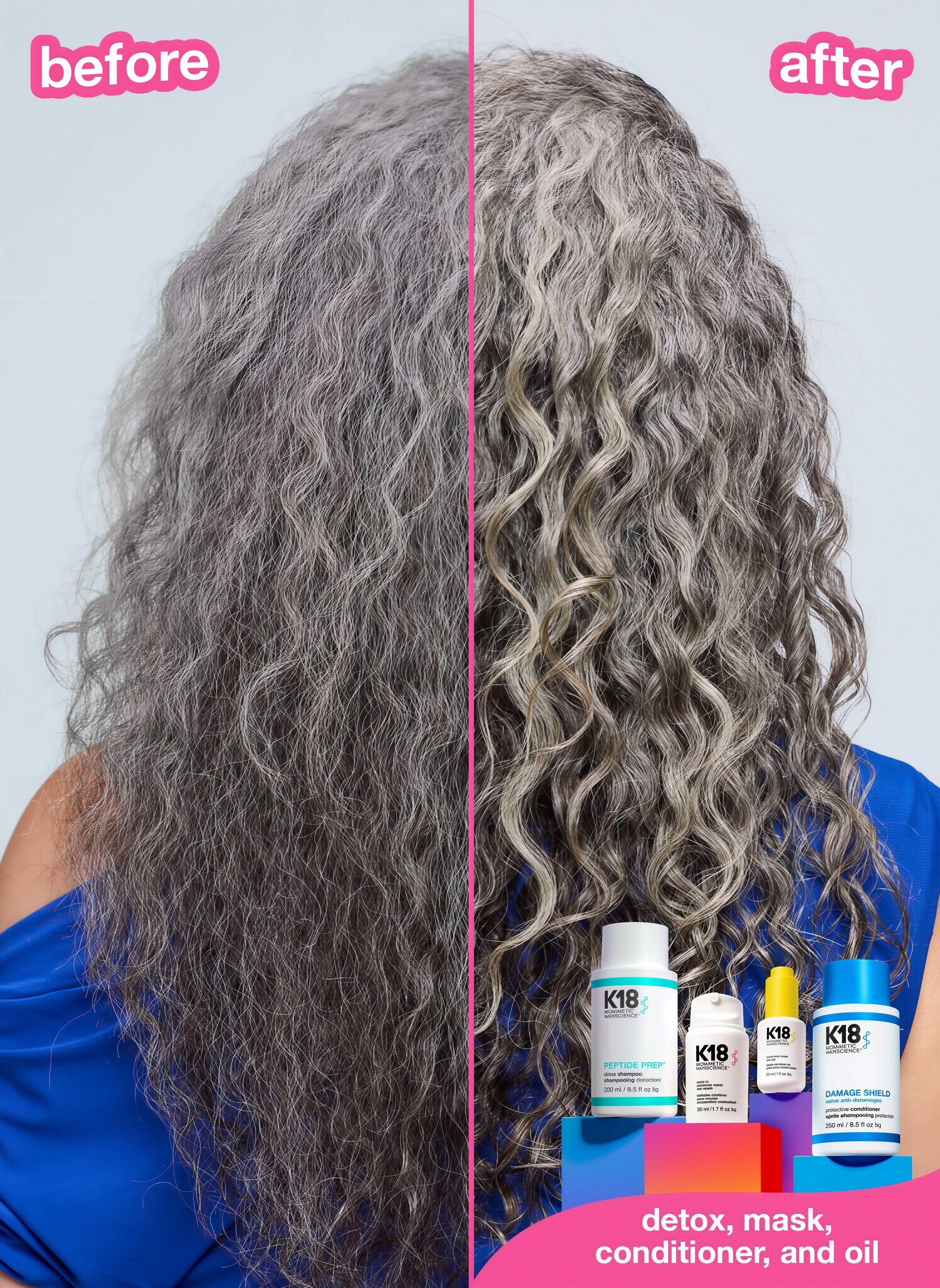 K18 Leave-In Molecular Repair Hair Mask, Patented, Lasting Repair For Dry, Frizzy, Damaged Hair, Reverse Damage In 4 Minutes From Bleach, Color, Chemical Services + Heat